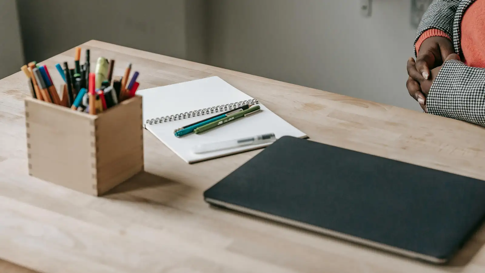 English learning materials on a modern desk